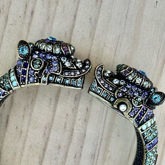 Heidi Daus “Glittering Guardian Fu Dog” ➕ Hidden Watch Statement Bracelet main image 12